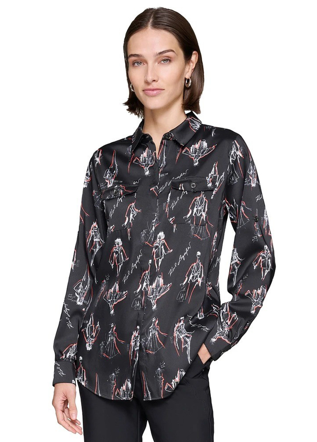 Чорна блуза Karl Lagerfeld