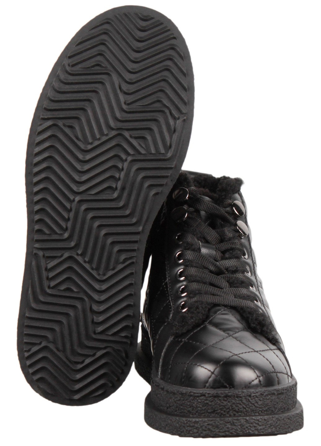 Черные зимние женские кроссовки 198657 Meglias