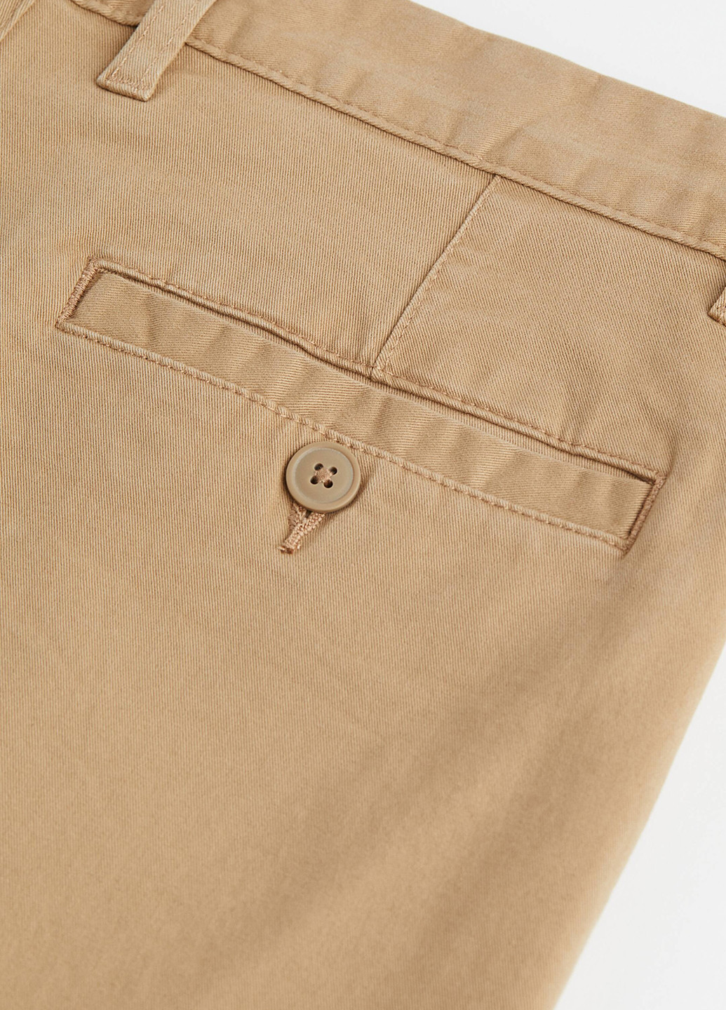 Темно-бежевые кэжуал демисезонные прямые брюки H&M