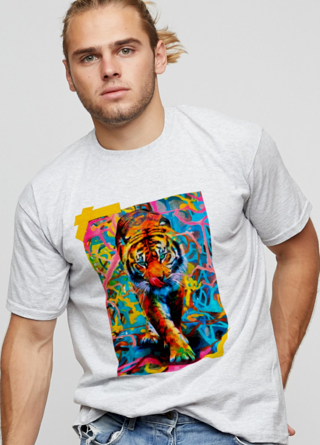 Серая футболка мужская basic YAPPI