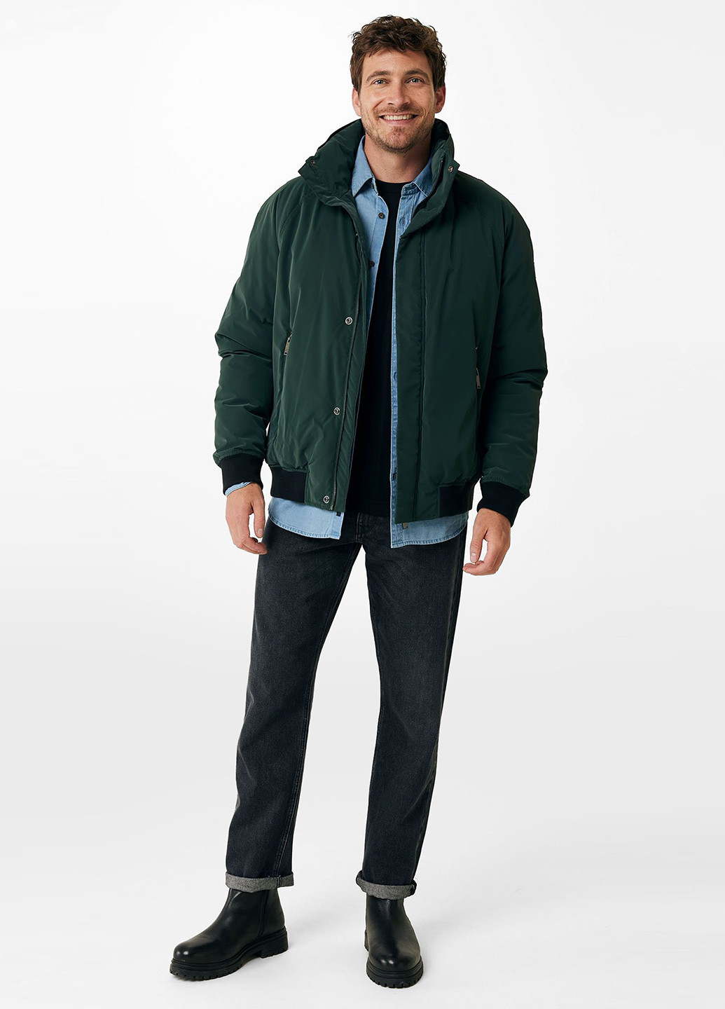 Зеленая демисезонная куртка Mexx