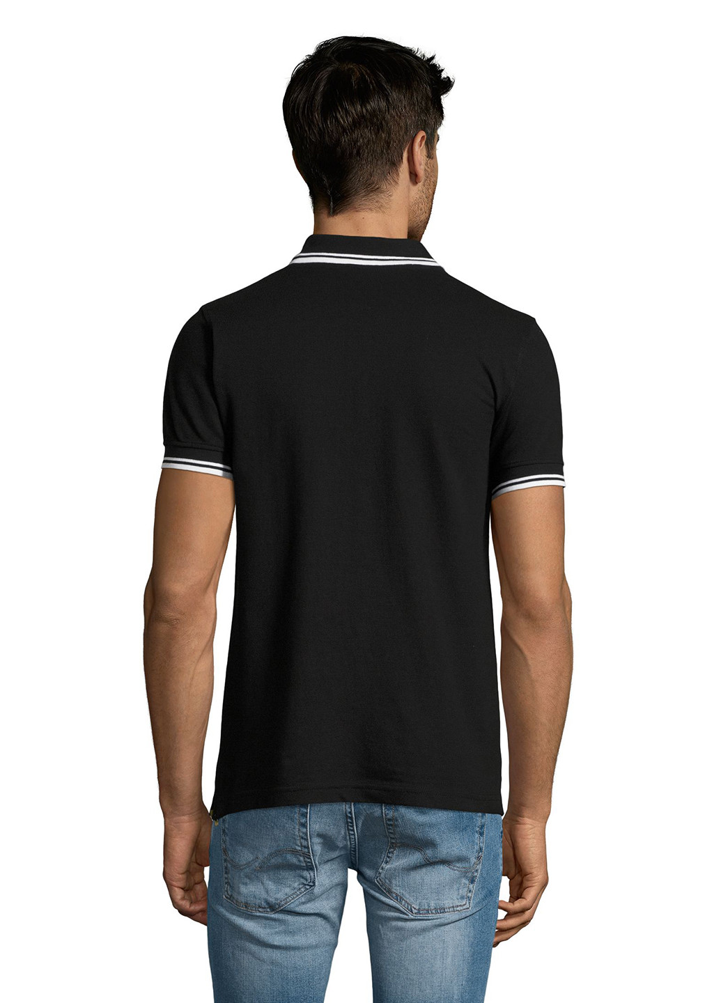 Черная футболка-поло для мужчин Sol's однотонная