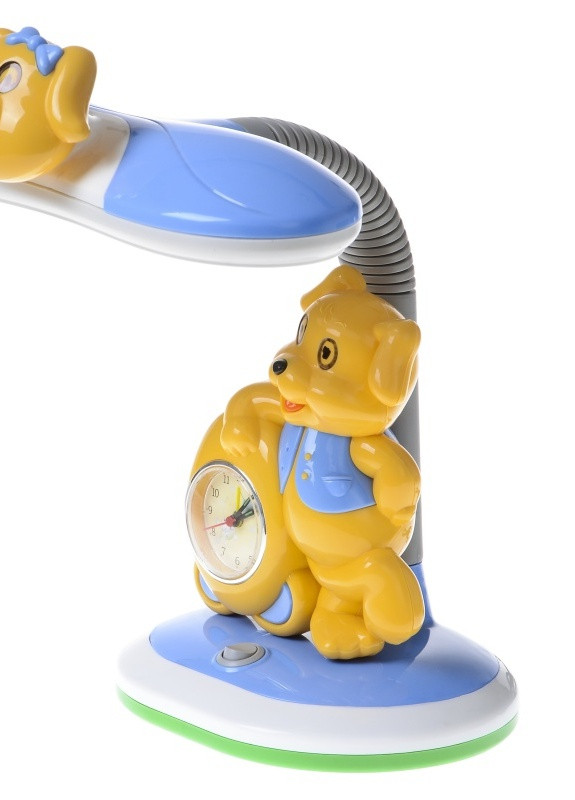Настільна лампа на гнучкій ніжці з годинником для дитячої TP-012 BL Brille (253881845)