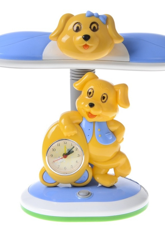 Настільна лампа на гнучкій ніжці з годинником для дитячої TP-012 BL Brille (253881845)