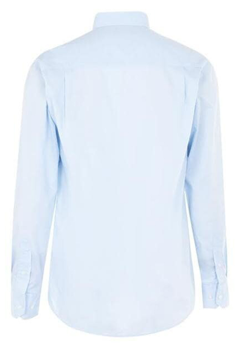 Голубой классическая рубашка однотонная Pierre Cardin