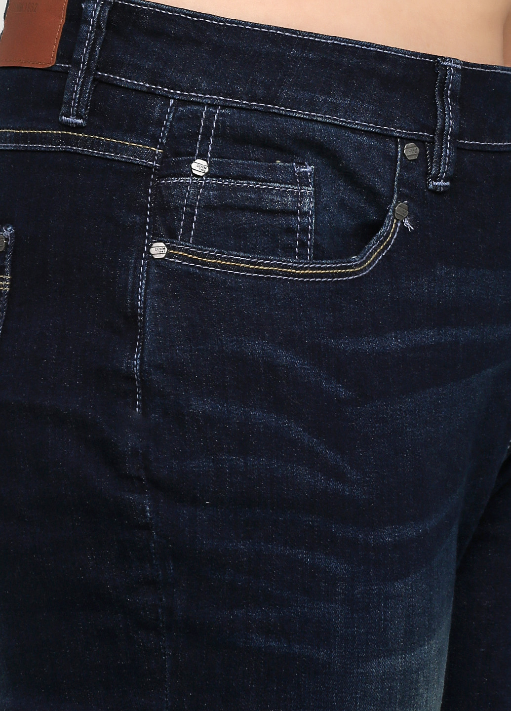Темно-синие демисезонные прямые джинсы Maxi Blue
