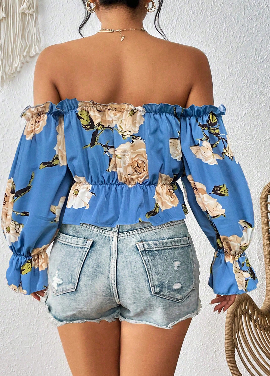 Голубая блуза SHEIN