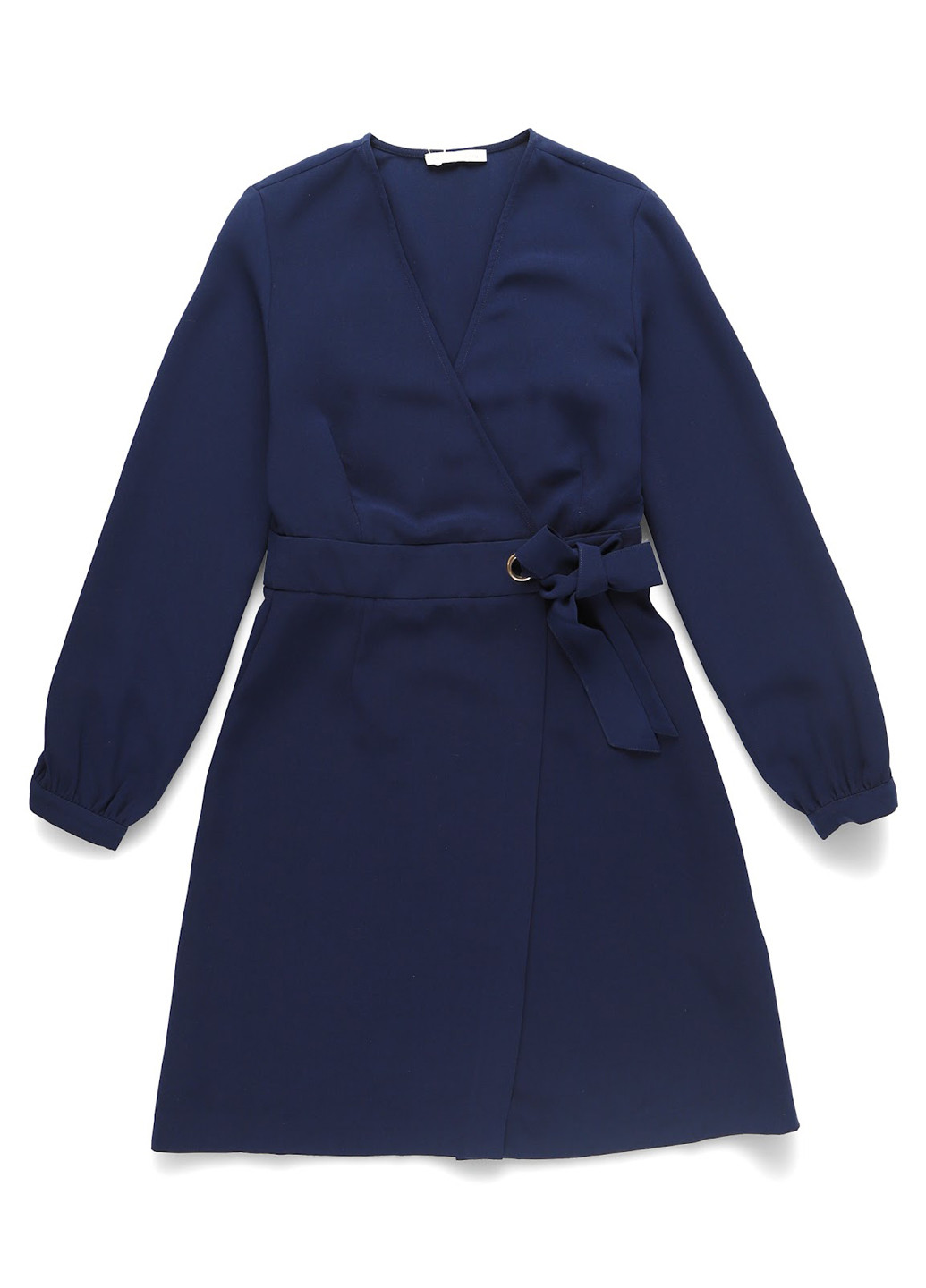 Темно-синя кежуал сукня на запах MINT&BERRY однотонна