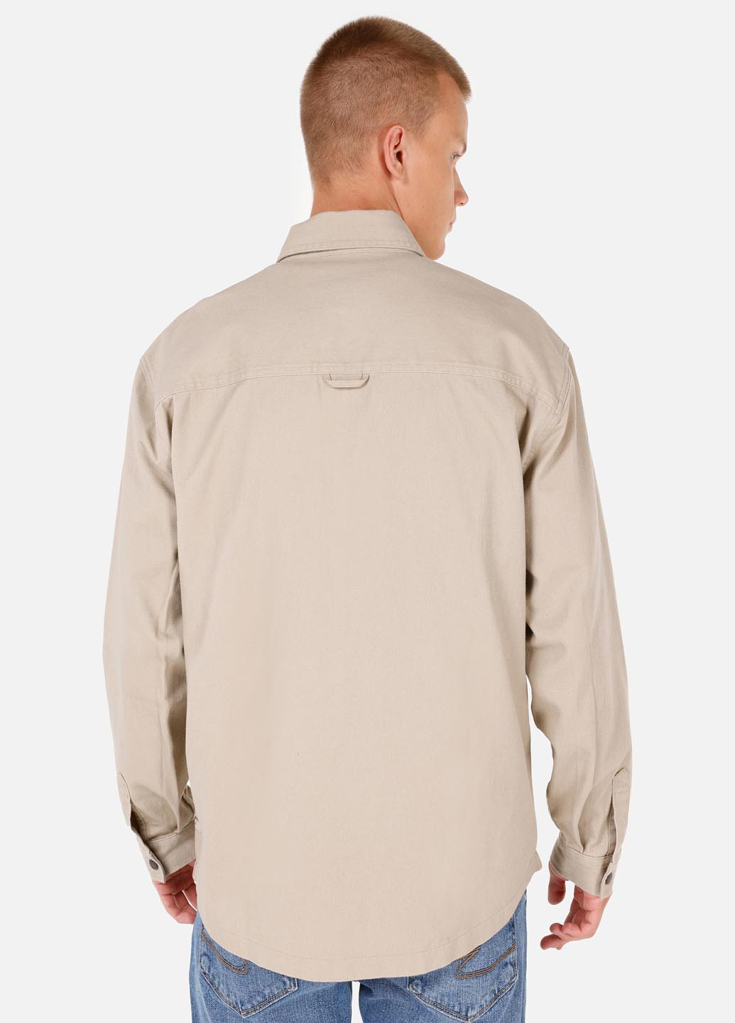 Бежевая кэжуал рубашка однотонная Colin's