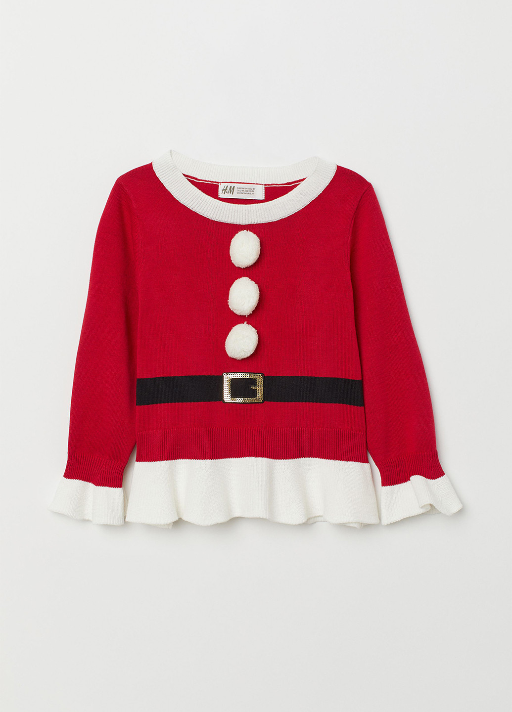 Червоний зимовий светр джемпер H&M