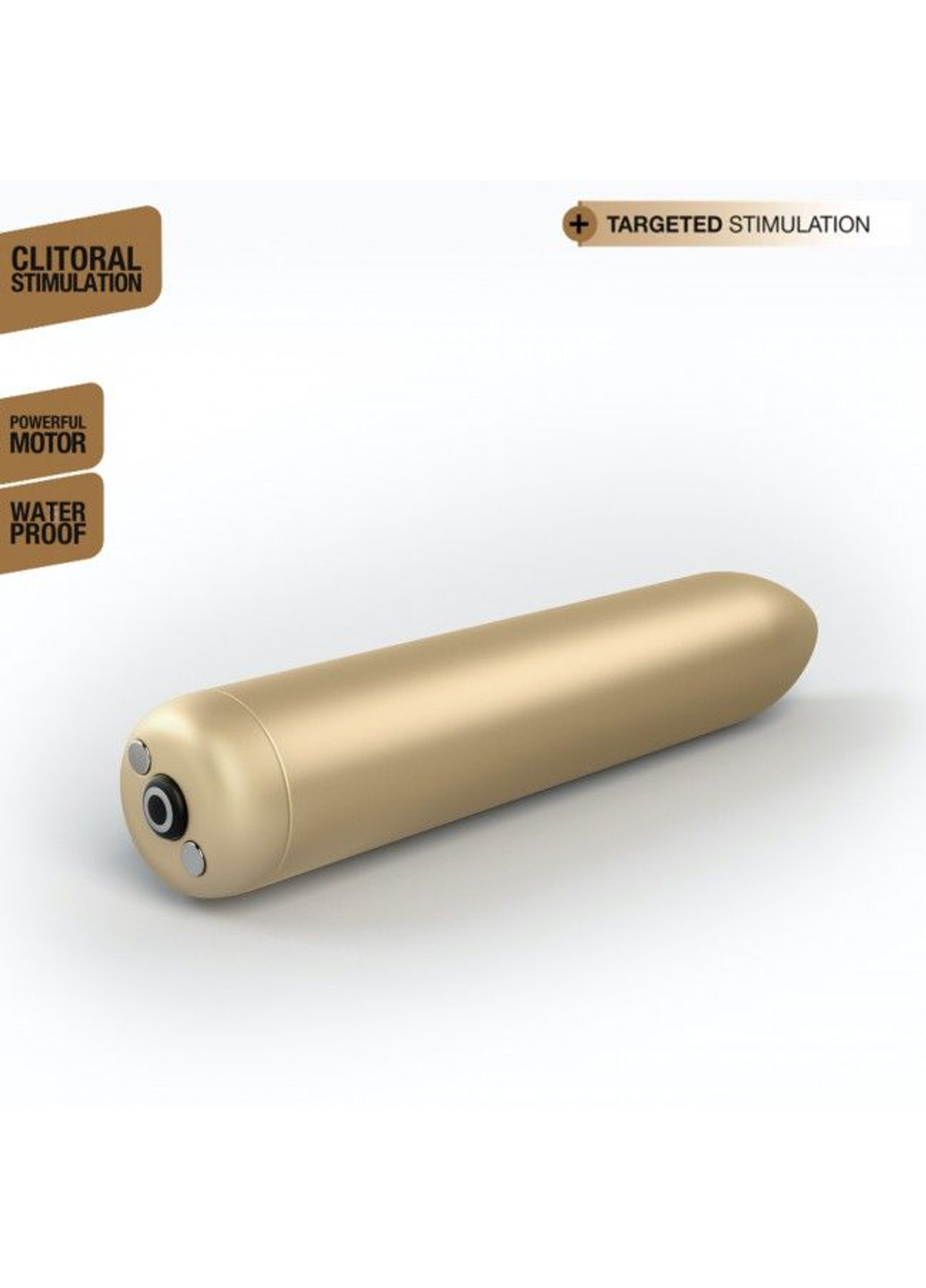 Перезаряжаемая вибропуля Rocket Bullet Gold Dorcel (252297661)