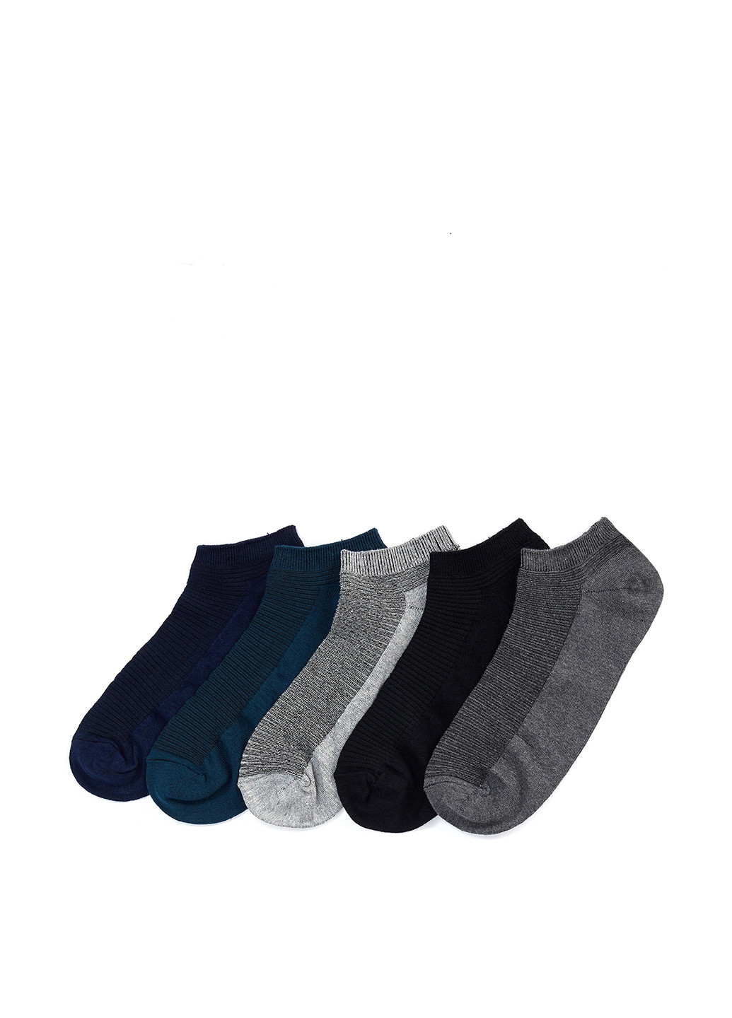 Шкарпетки(5шт) DeFacto з ущільненім носком графітові повсякденні