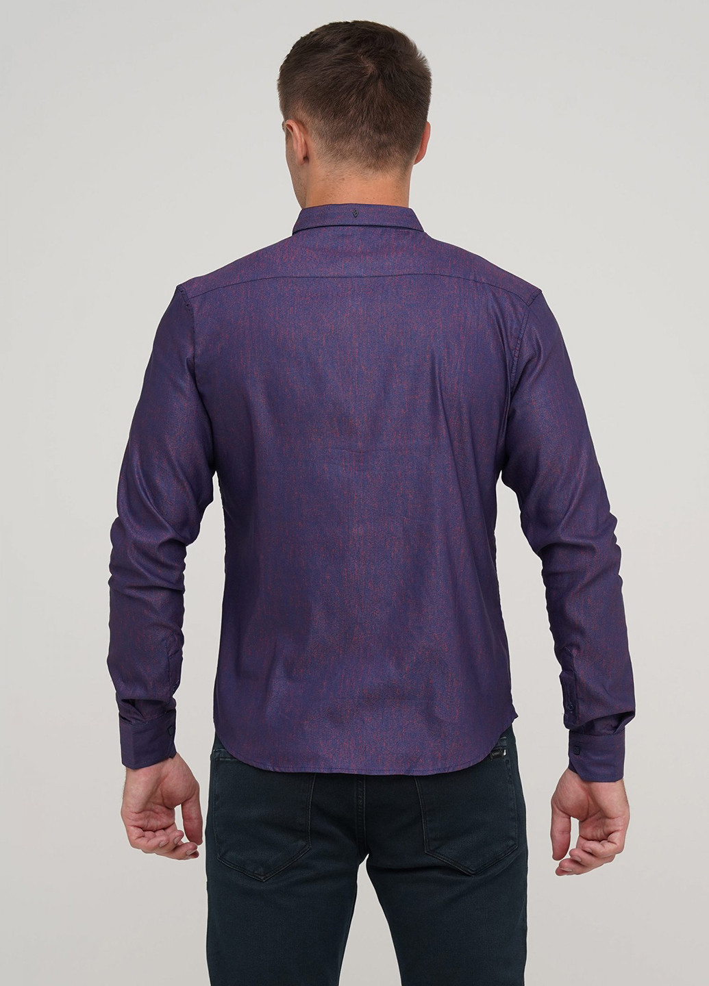 Фиолетовая кэжуал рубашка меланж Trend Collection