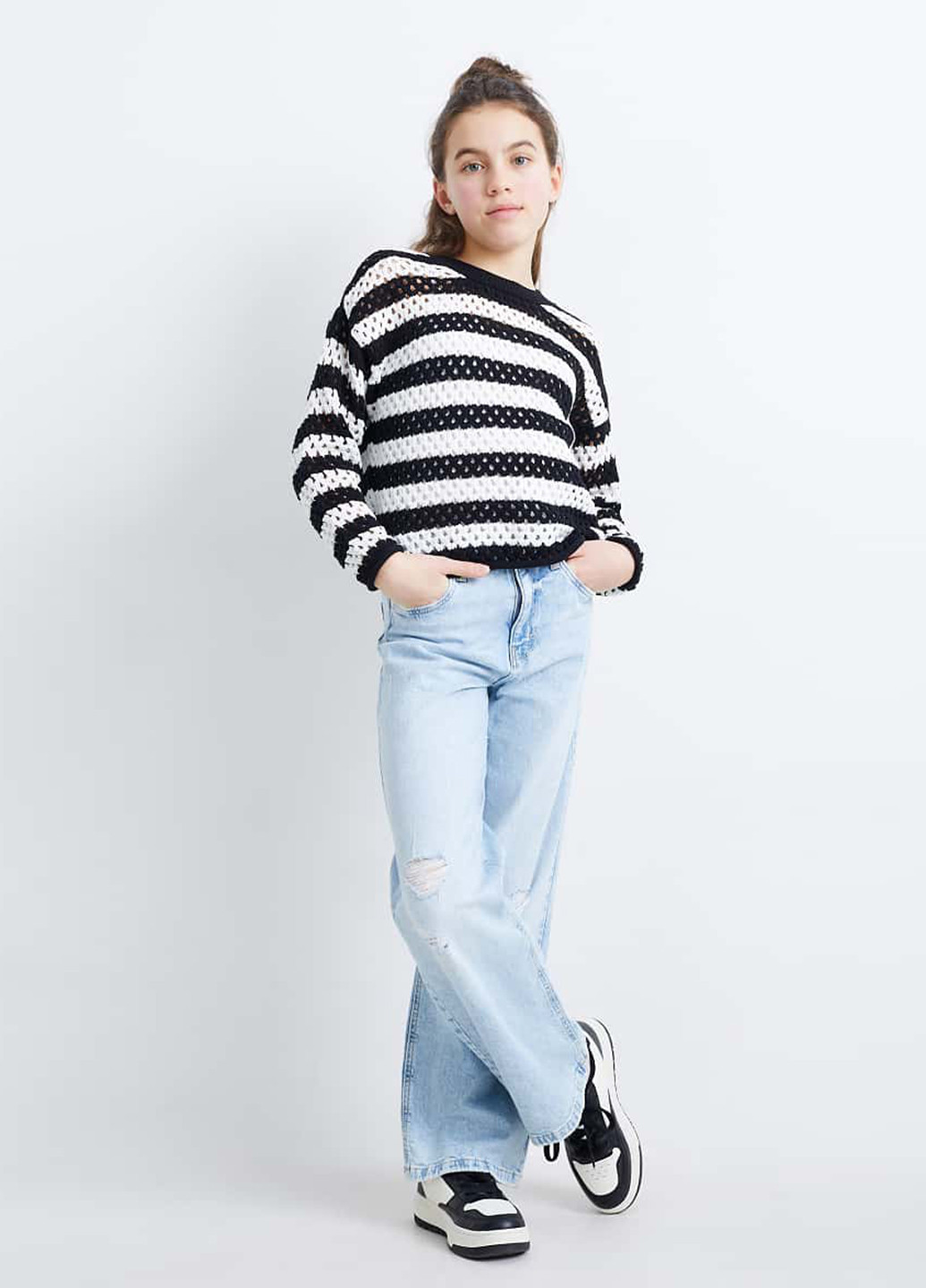 Черно-белый демисезонный джемпер джемпер C&A