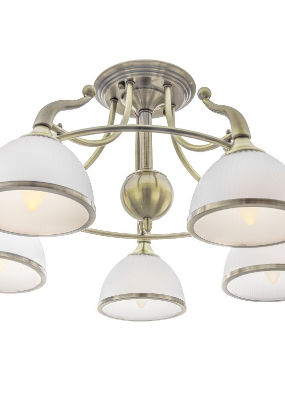 Люстра стельова на 5 плафонів в спальню LK-606S/5 E27 AB Brille (253885672)