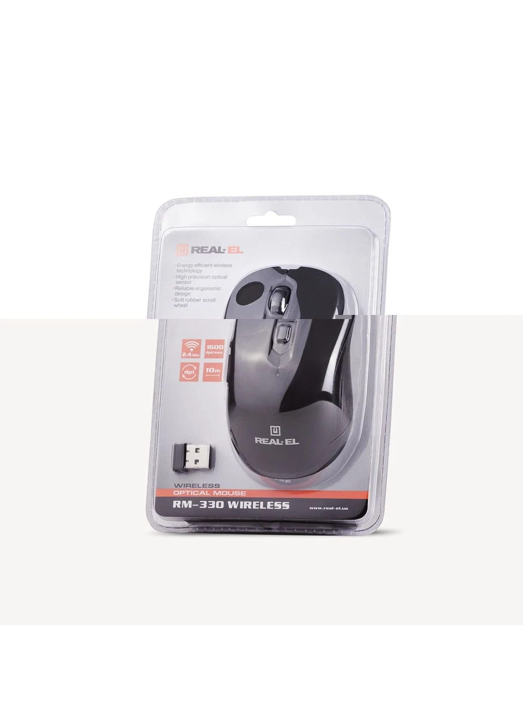 Мишка RM-330 Wireless Black Real-El (253547571)