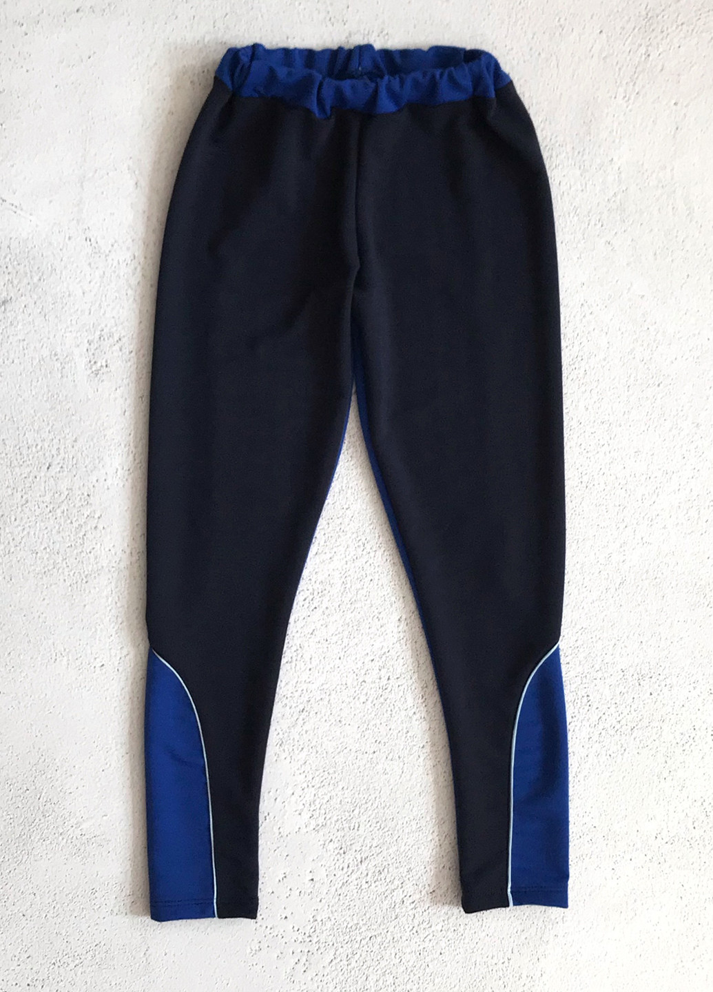 Темно-синие кэжуал демисезонные брюки джоггеры AV Style