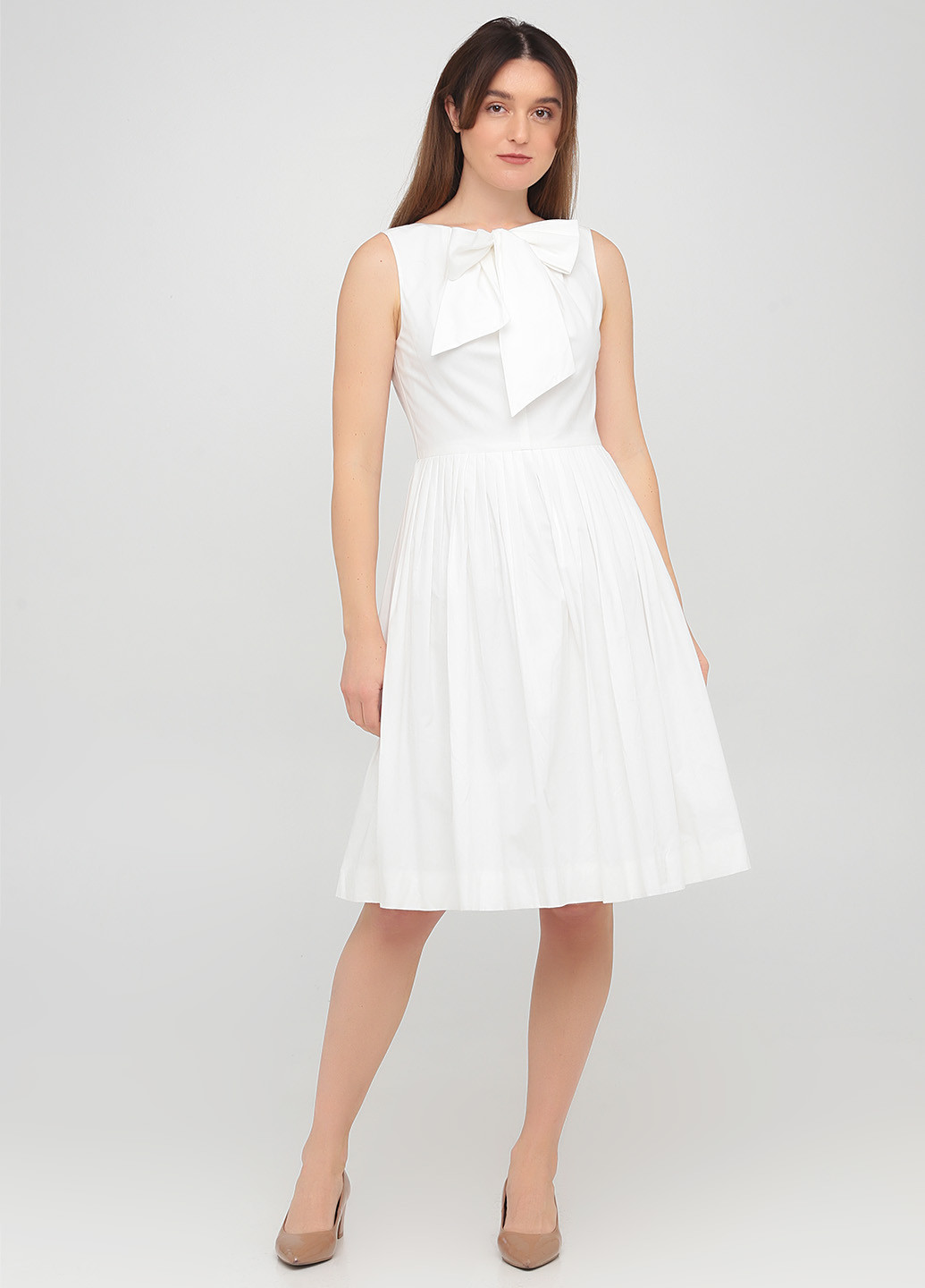 Молочна кежуал сукня кльош The J. Peterman Company однотонна