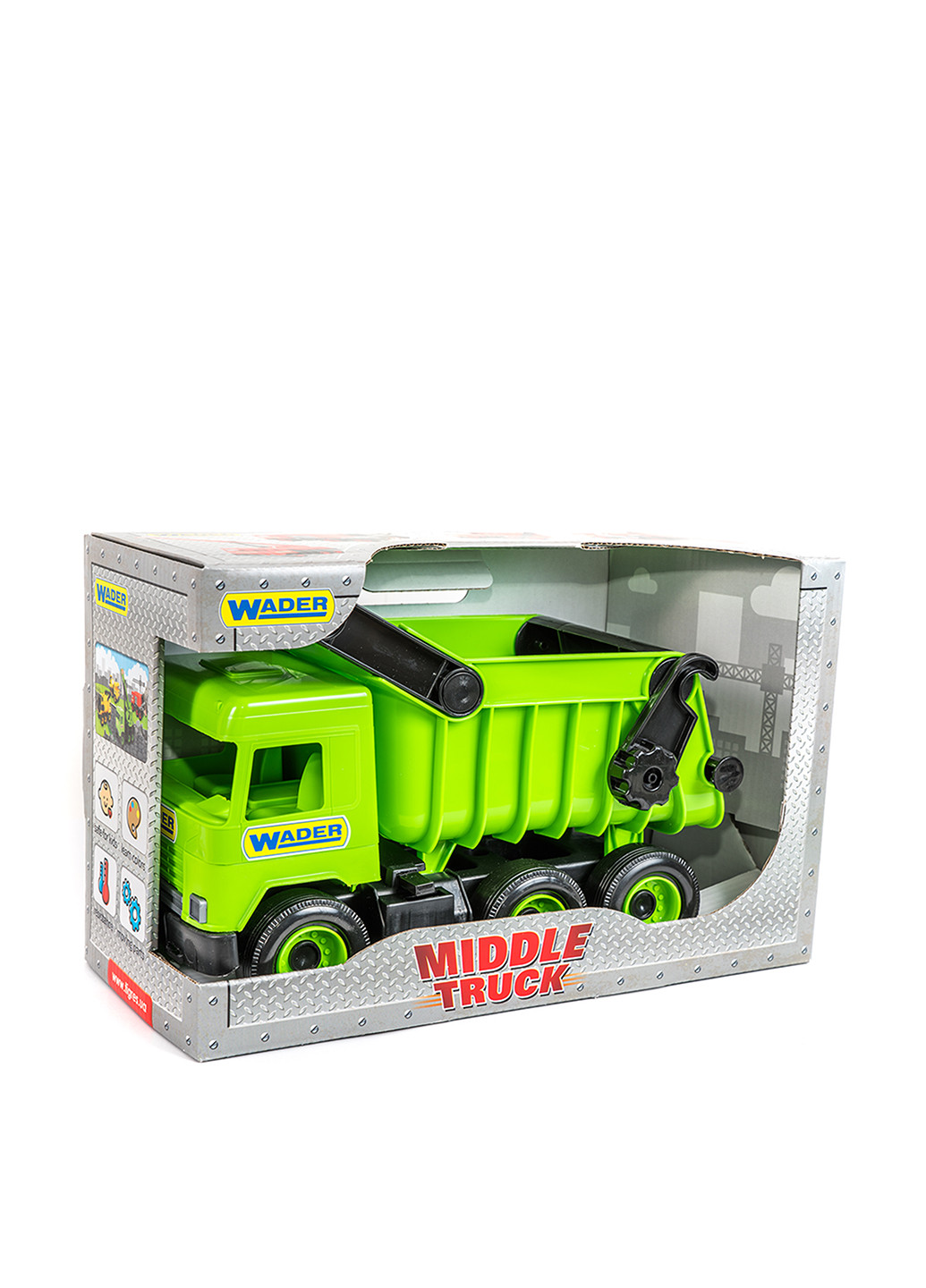 Авто Middle Truck - самоскид (зелений) у коробці Wader (45861485)