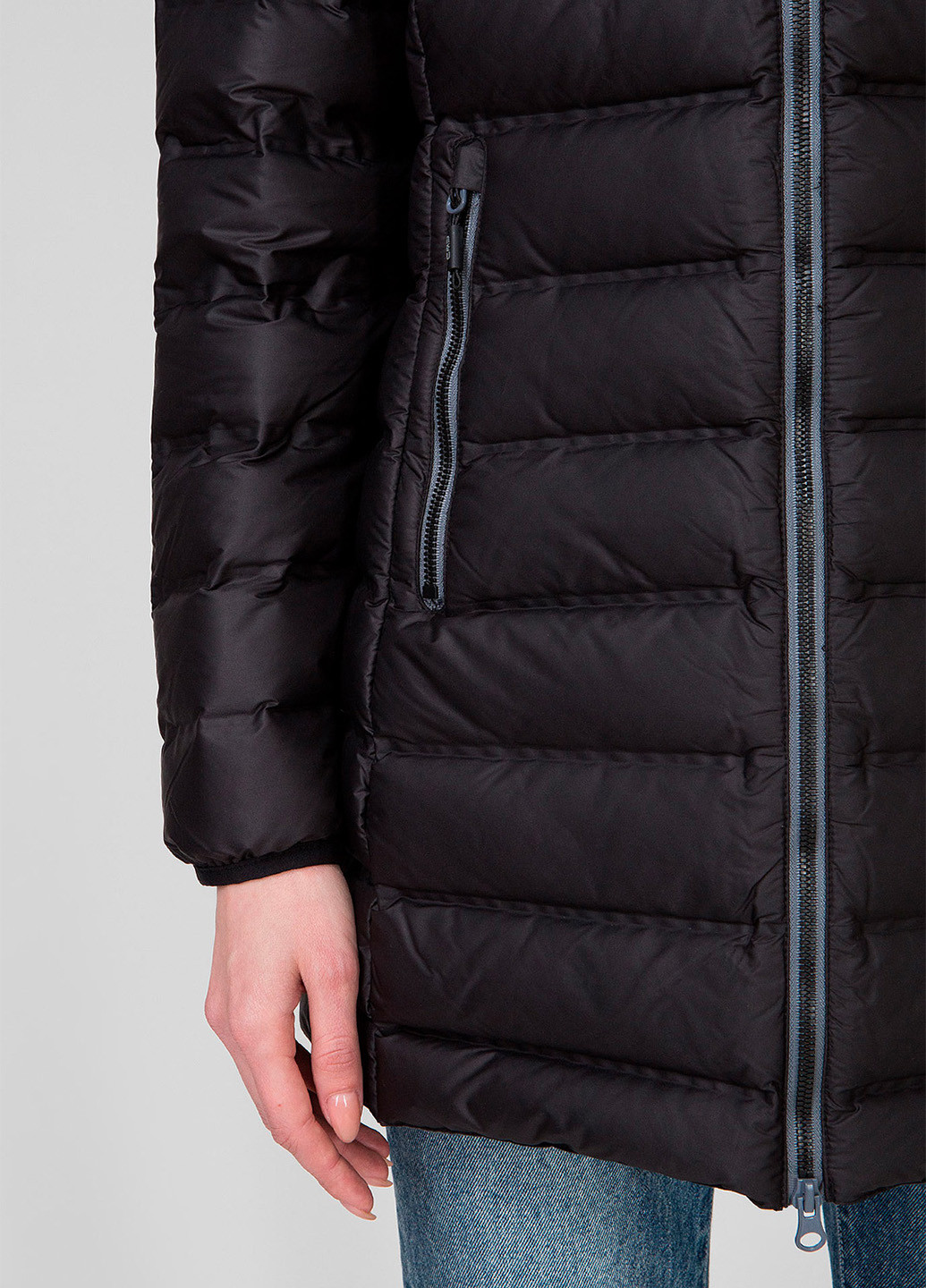 Черная зимняя куртка CMP WOMAN PARKA FIX HOOD 3Z23076