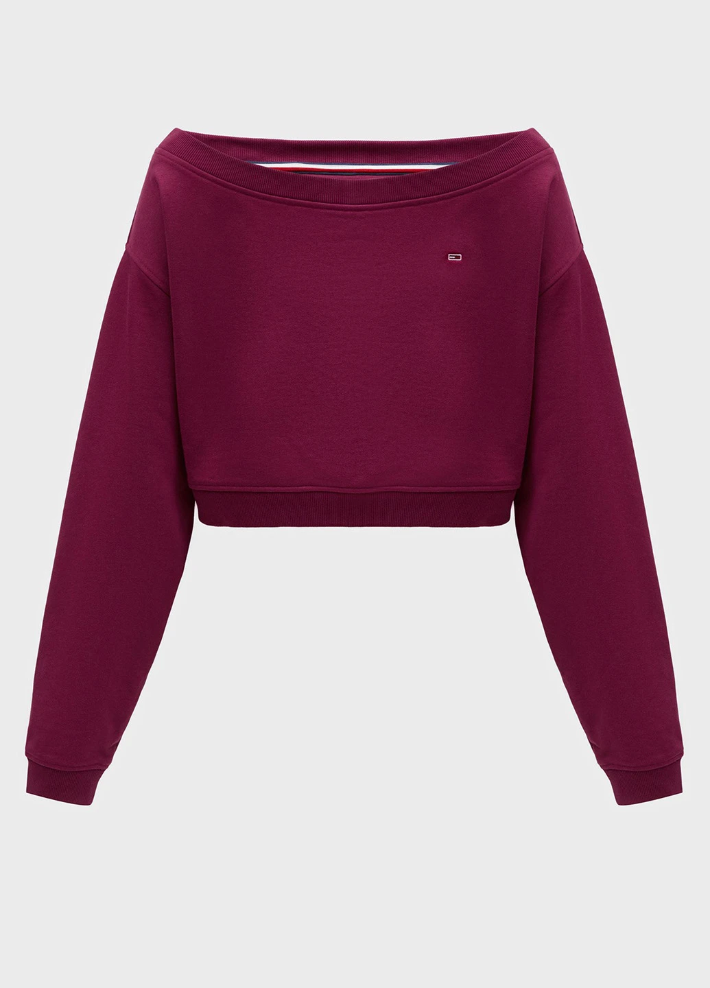 Вишневый свитшот Tommy Jeans однотонный вышивка (315050522)