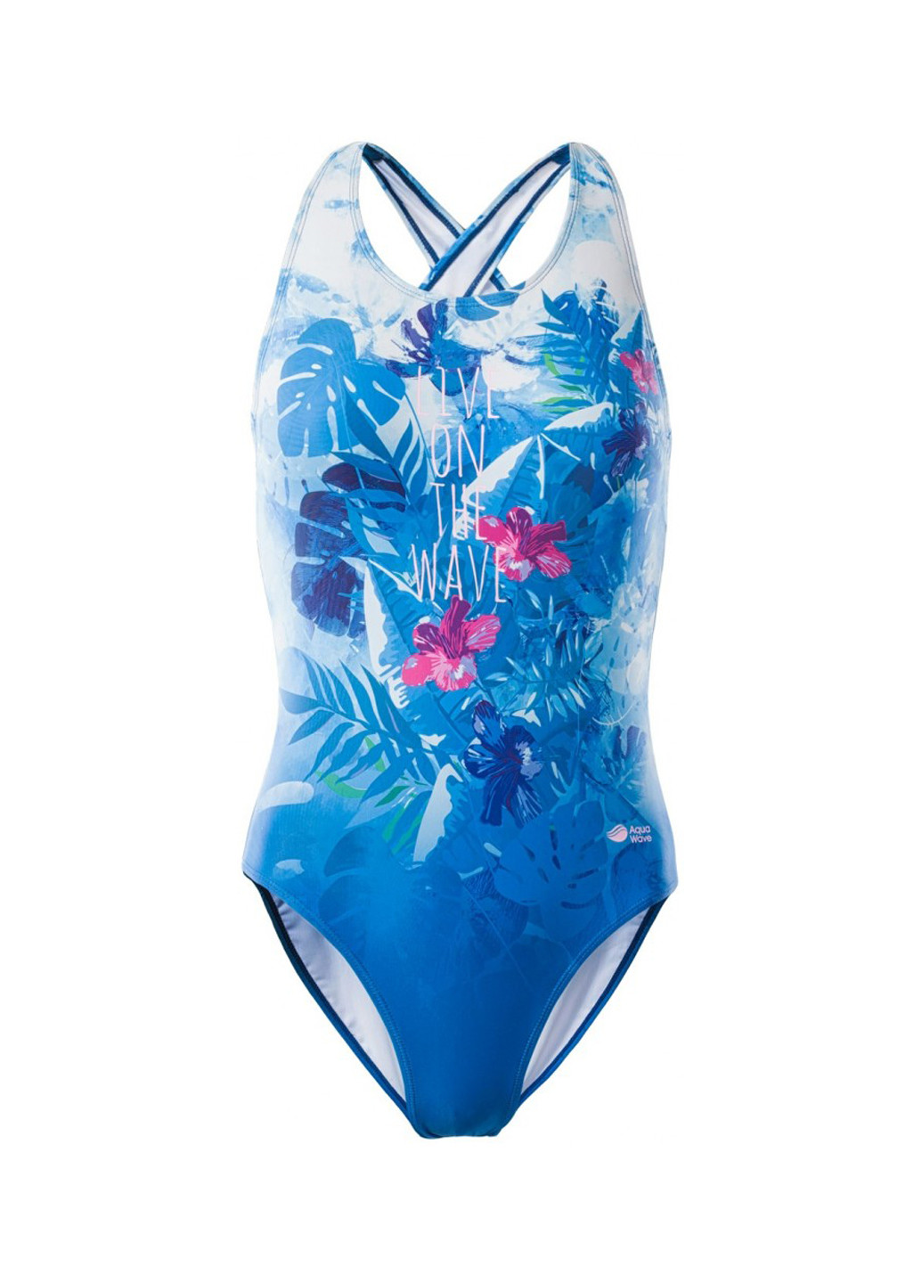 Блакитний літній купальник суцільний AquaWave