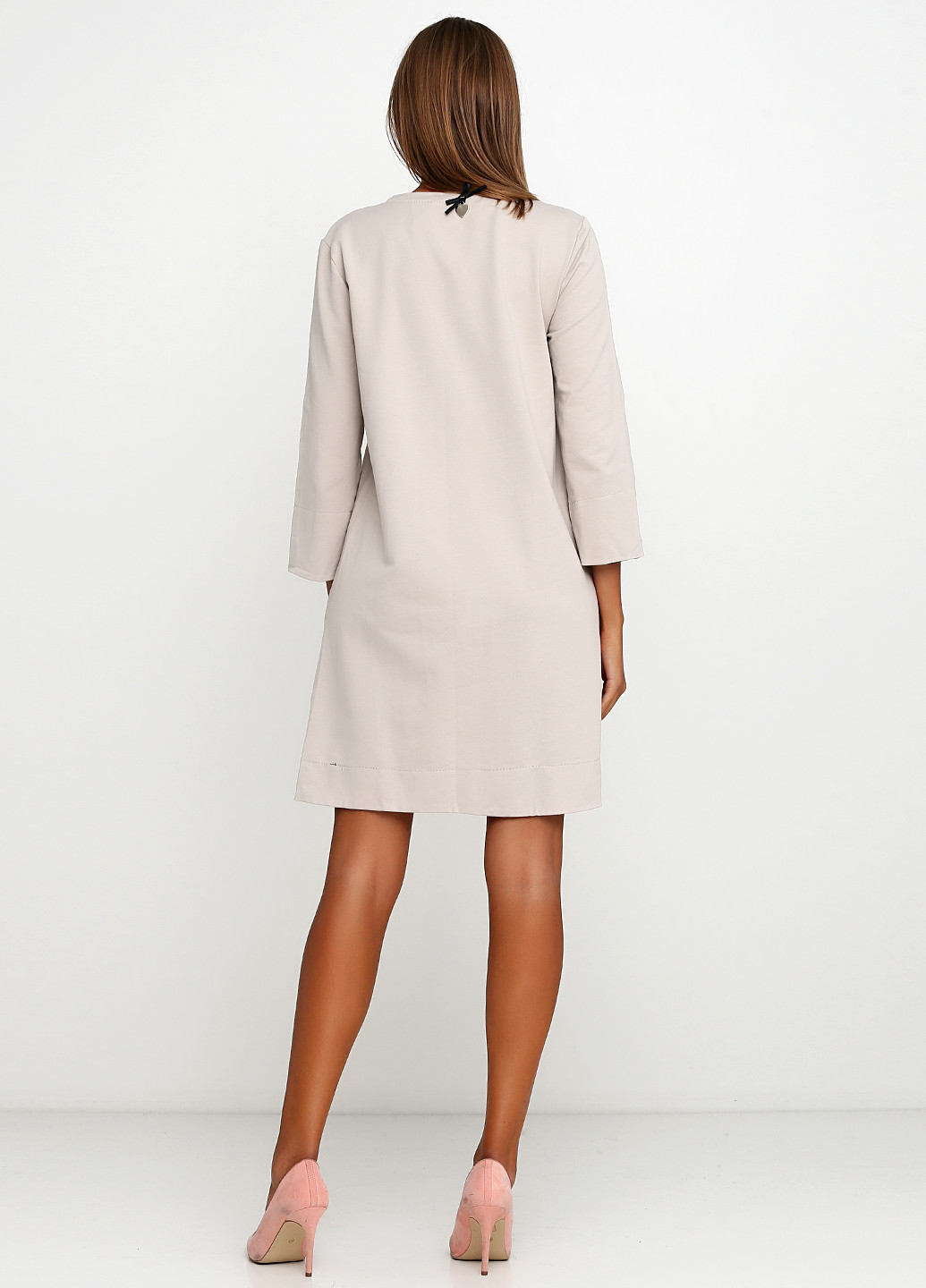 Світло-бежева кежуал сукня а-силует One Love однотонна