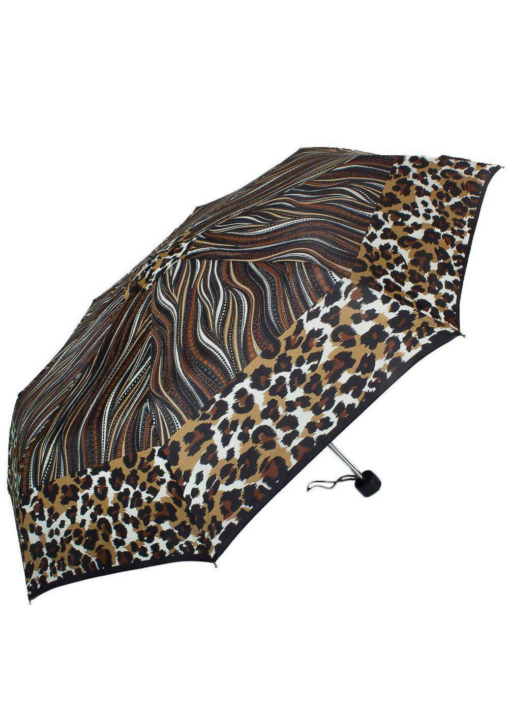 Коричнева складна парасолька хутроанічна 99 см Airton (197761881)