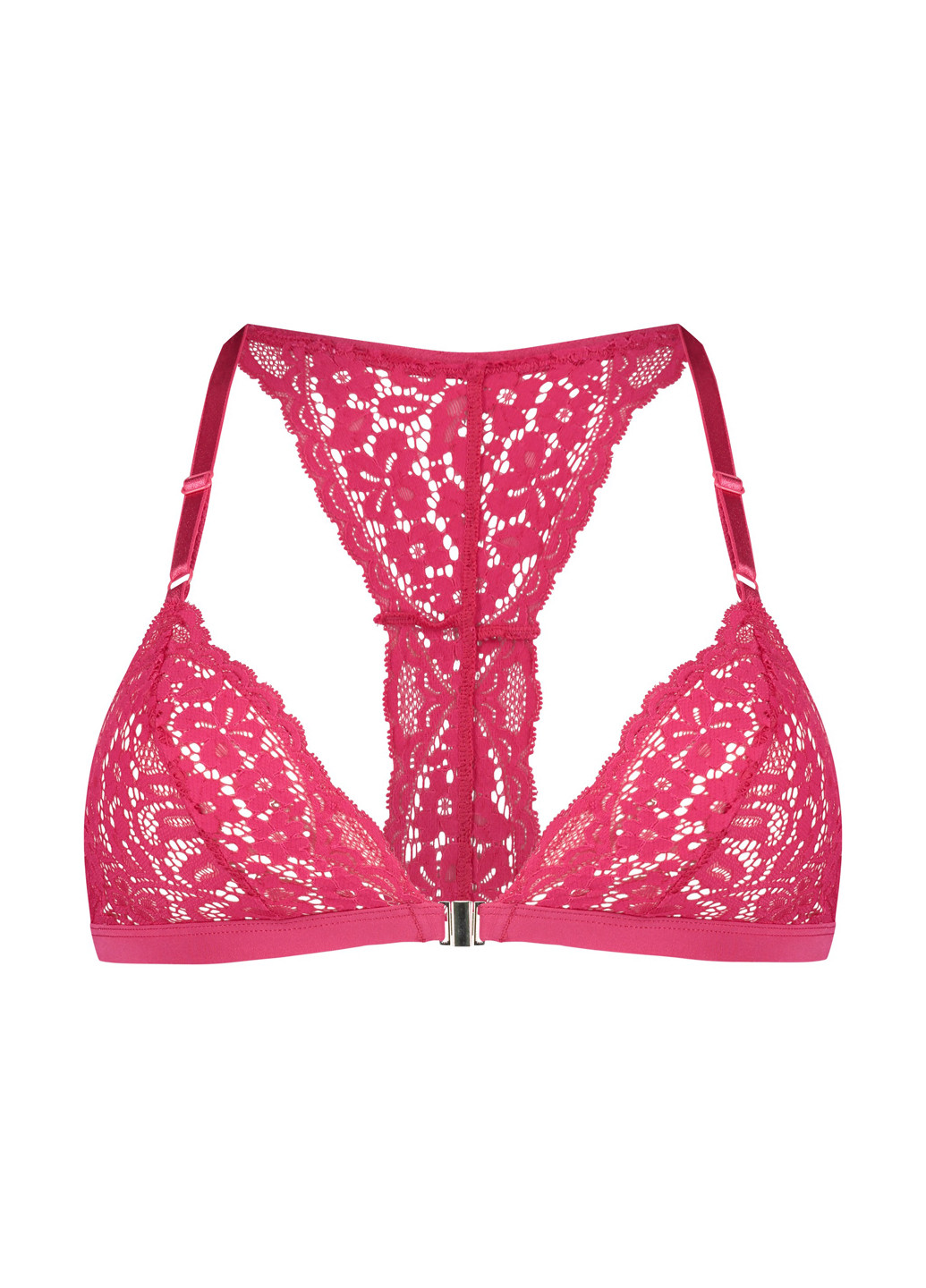 Розовый бралетт бюстгальтер Hunkemoller без косточек полиамид, кружево