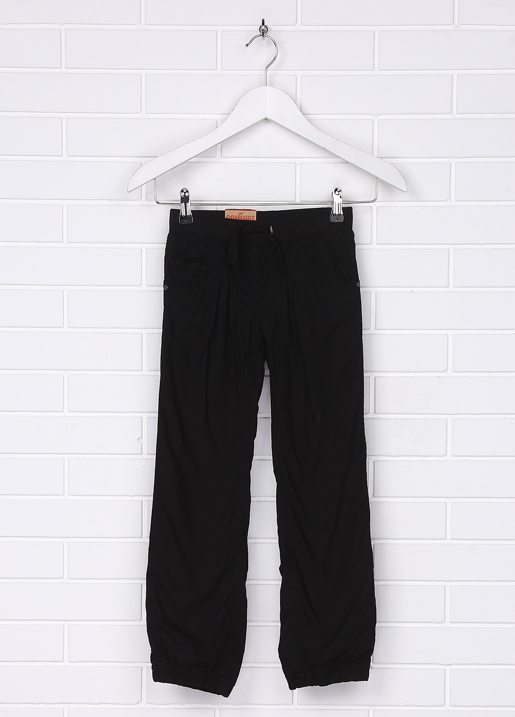 Черные кэжуал демисезонные со средней талией брюки Kiabi