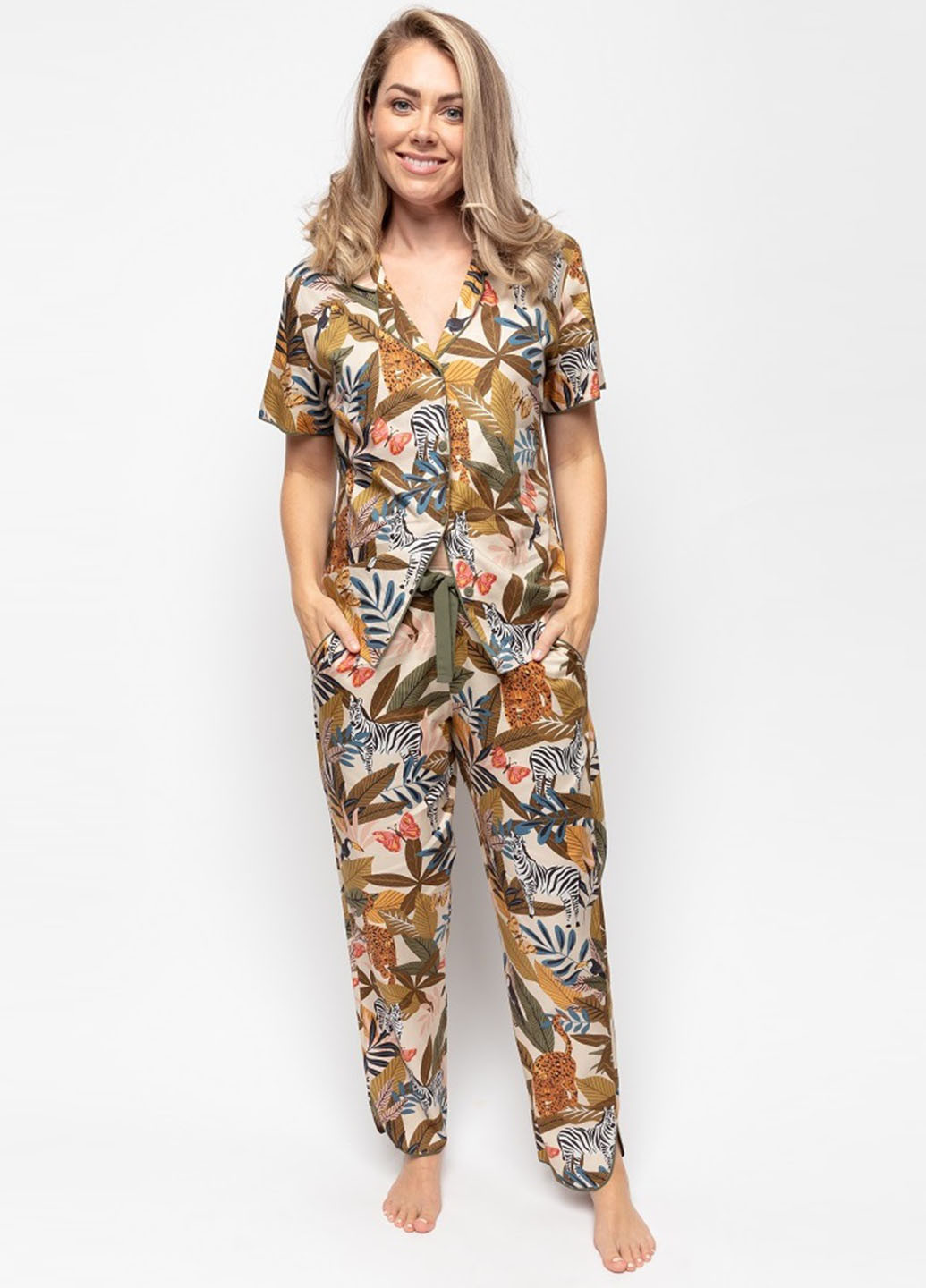 Комбинированная всесезон пижама (рубашка, брюки) рубашка + брюки Cyberjammies