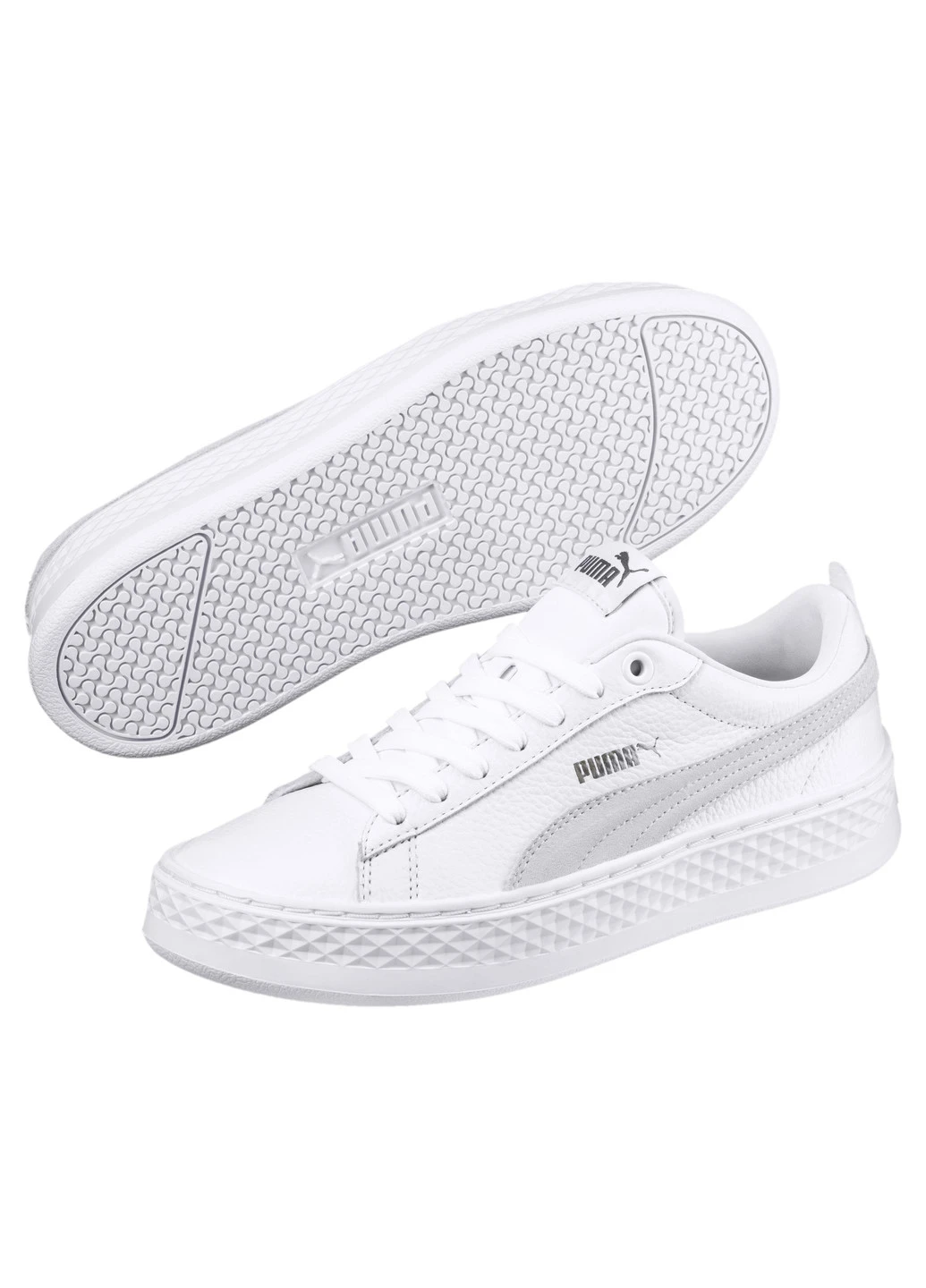 Белые кеды Puma Smash Platform L