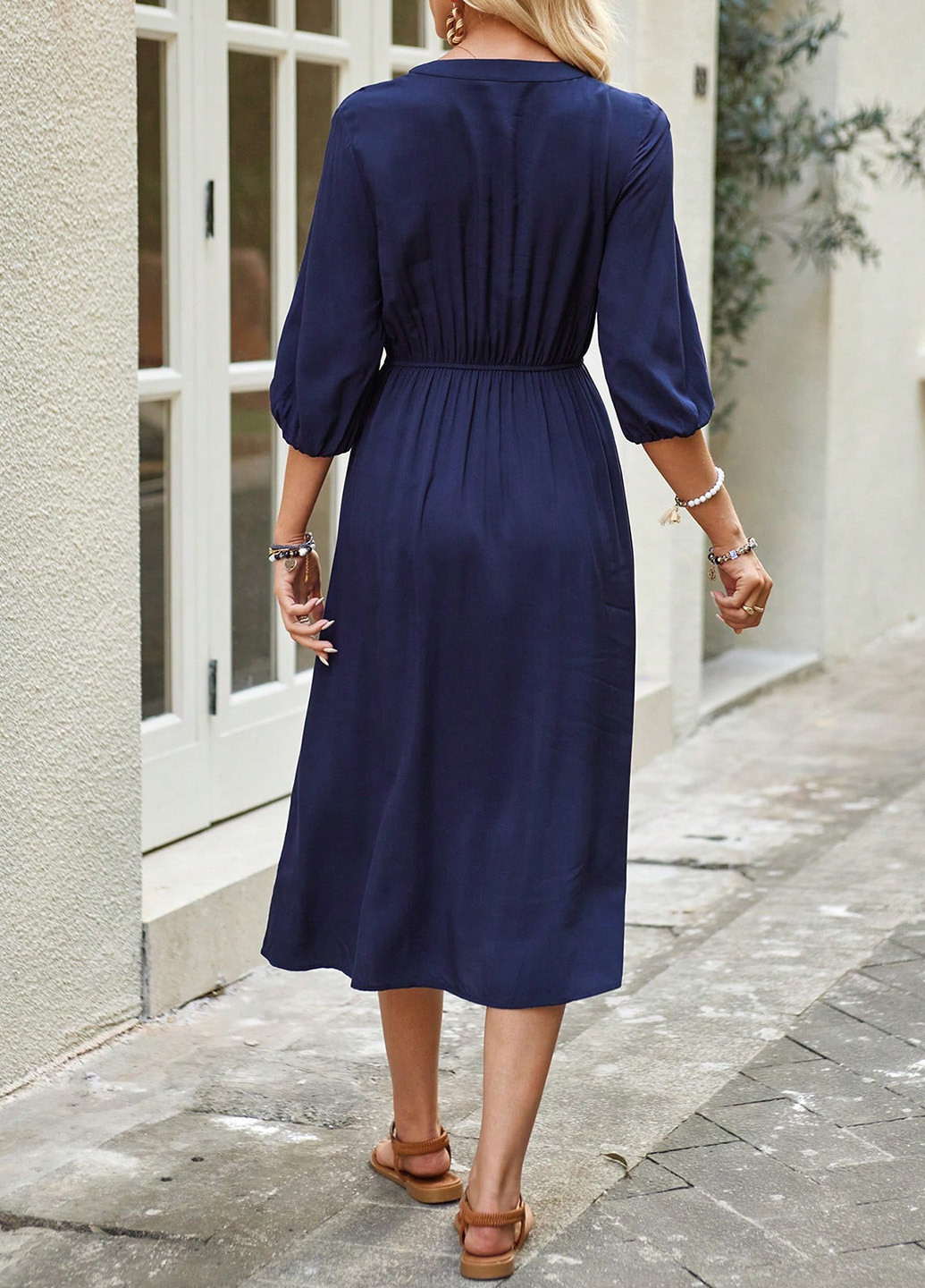 Темно-синя кежуал сукня Emery Rose однотонна