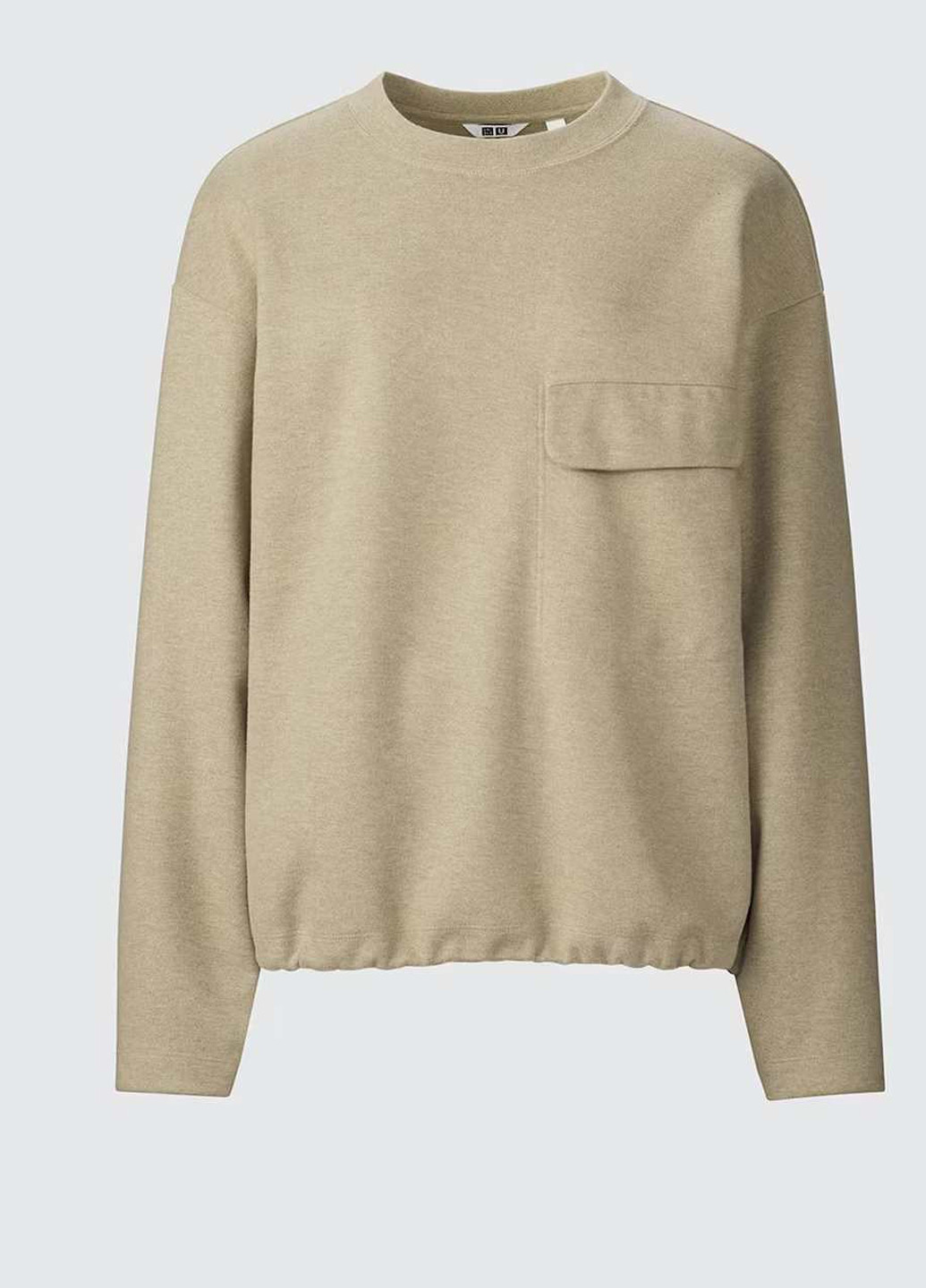 Бежевый свитшот Uniqlo меланж без декора (324631971)