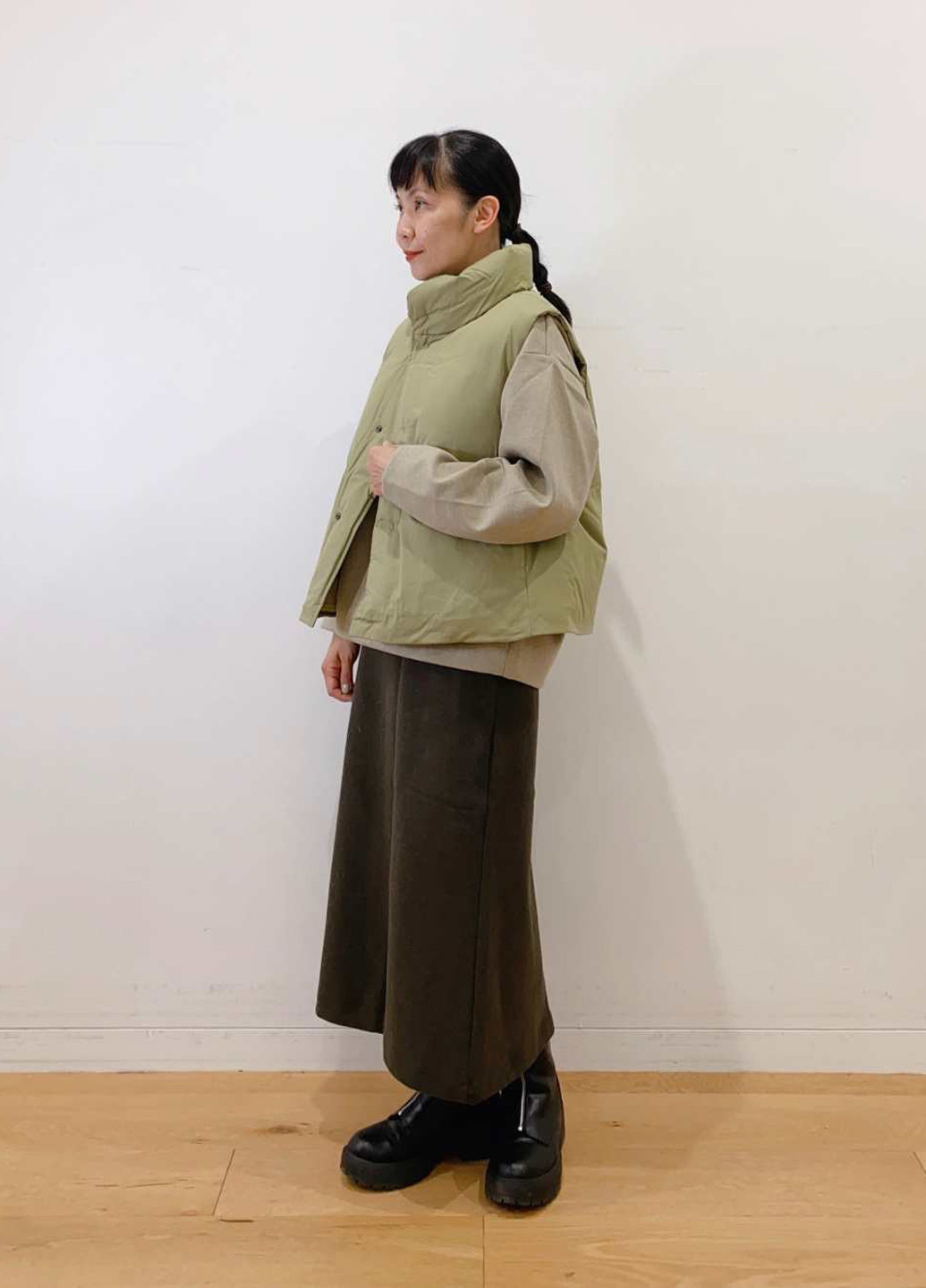 Бежевый свитшот Uniqlo меланж без декора (324631971)