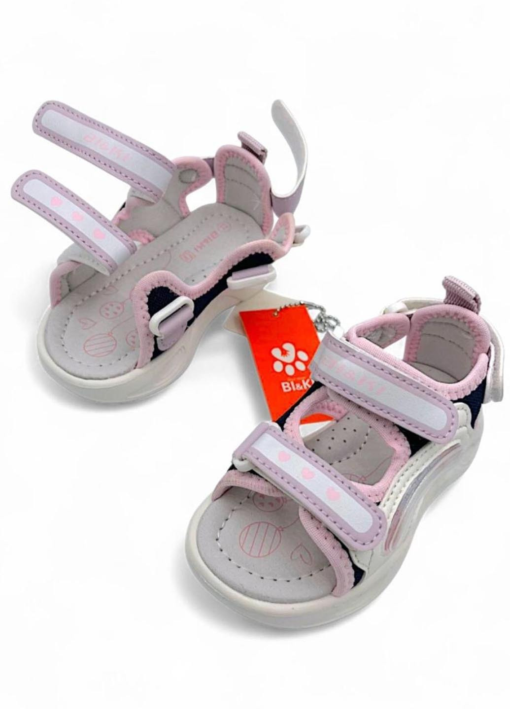 Светло-розовые кэжуал сандалии Tom.M на липучке