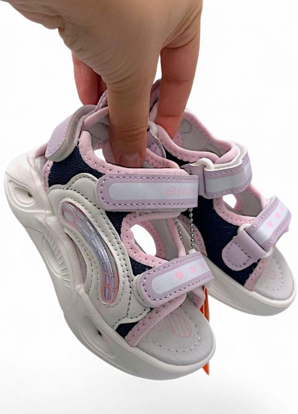 Светло-розовые кэжуал сандалии Tom.M на липучке