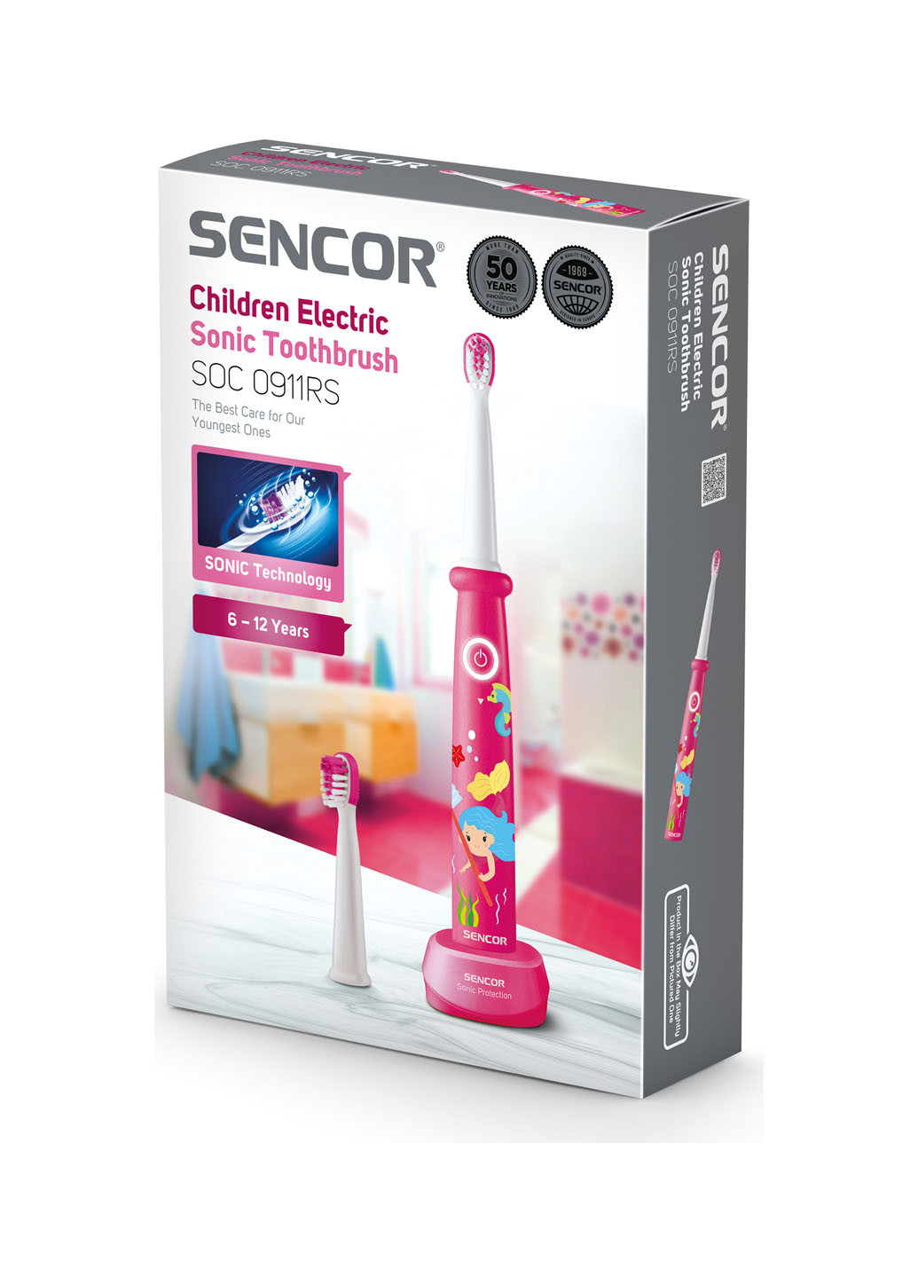 Электрическая зубная щетка детская Sencor soc0911rs (149310408)