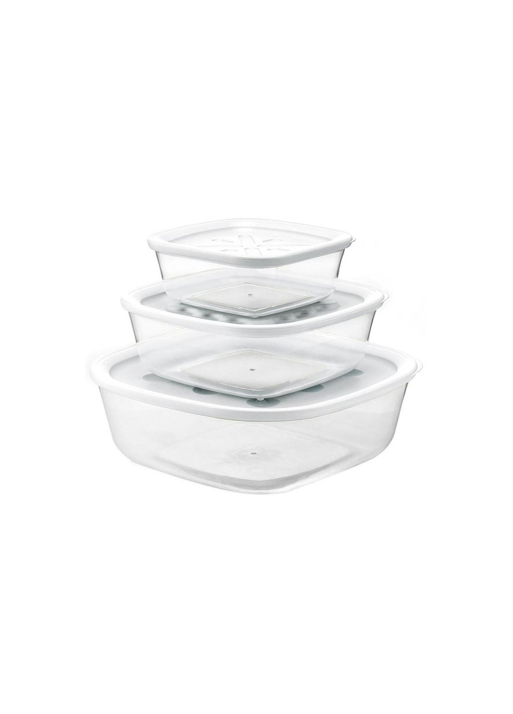 Набір харчових контейнерів 21885211 3 предмети білі Guzzini (254860315)
