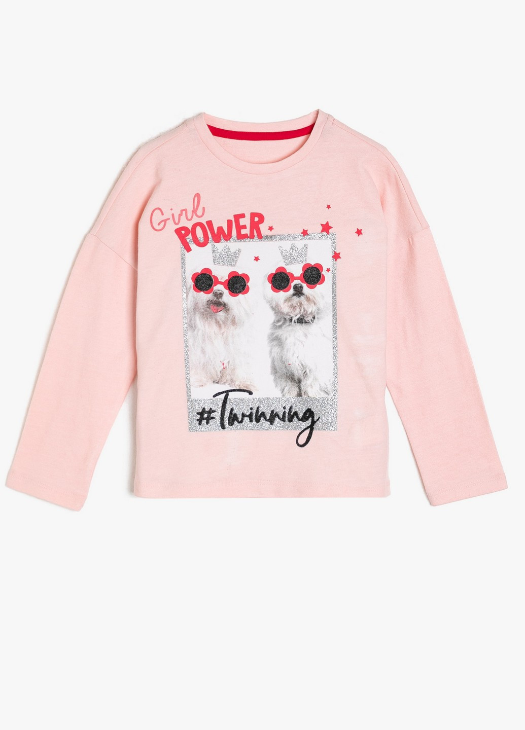 Розовый демисезонный кэжуал лонгслив KOTON