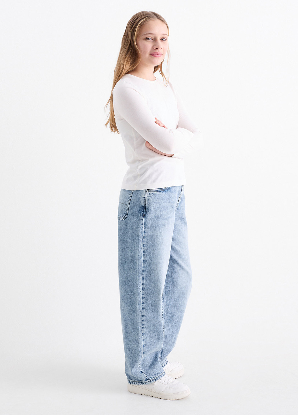 Синие демисезонные мешковатые, бойфренды джинсы C&A