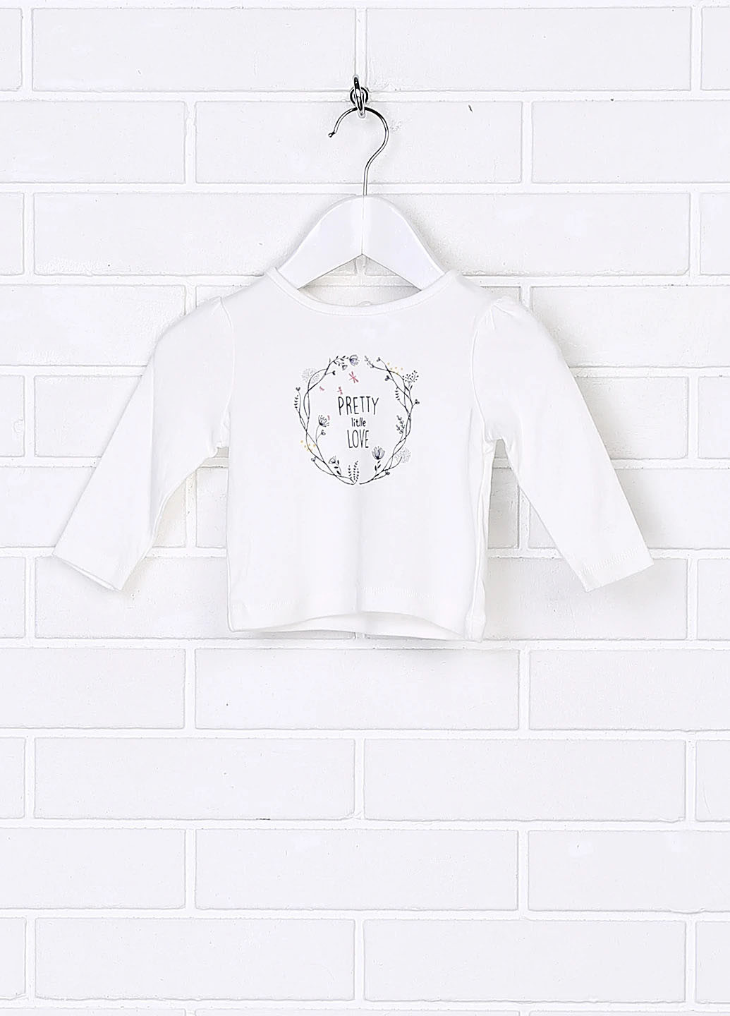 Молочный демисезонный кэжуал лонгслив C&A с рисунком