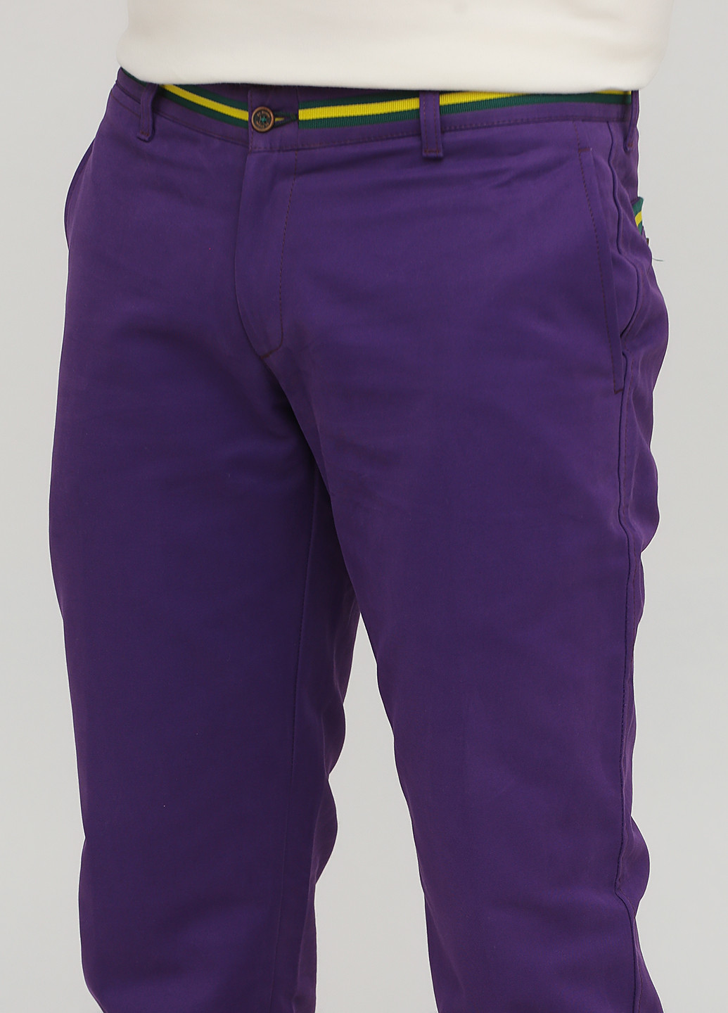 Фиолетовые кэжуал демисезонные прямые брюки El Ganso