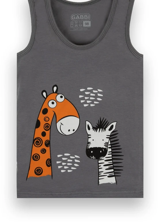 Детская майка для мальчика МКМ-21-5 *Zoo* Габби (252623301)