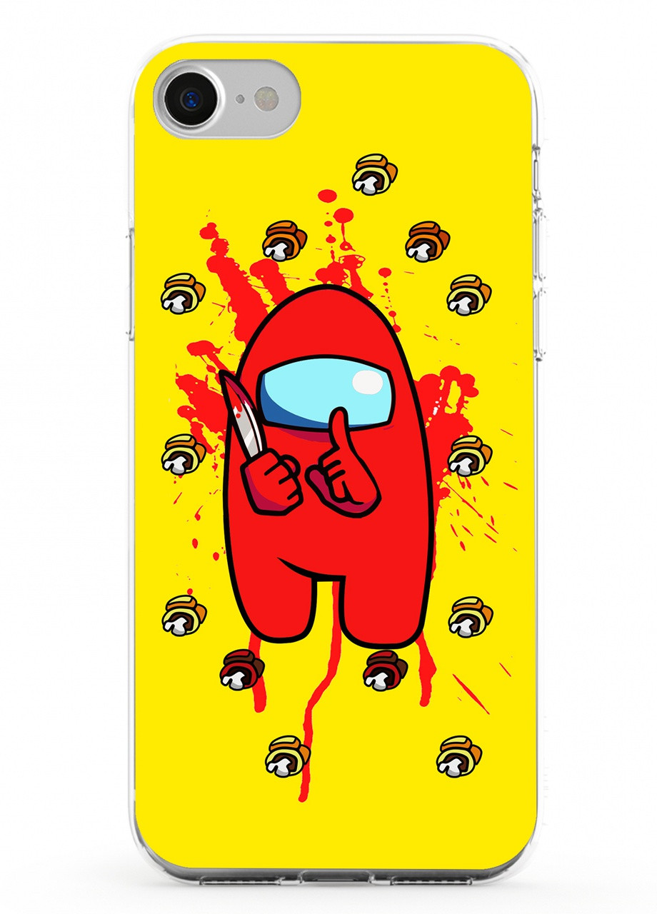 Чехол силиконовый Apple Iphone 8 Амонг Ас Красный (Among Us Red) (6151-2417) MobiPrint (219566053)