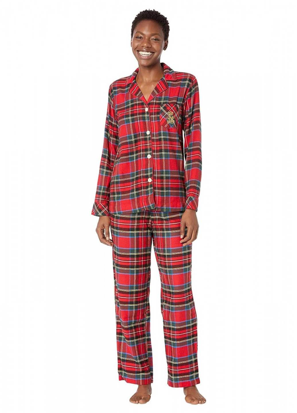 Червона всесезон піжама (сорочка, штани) рубашка + брюки Ralph Lauren