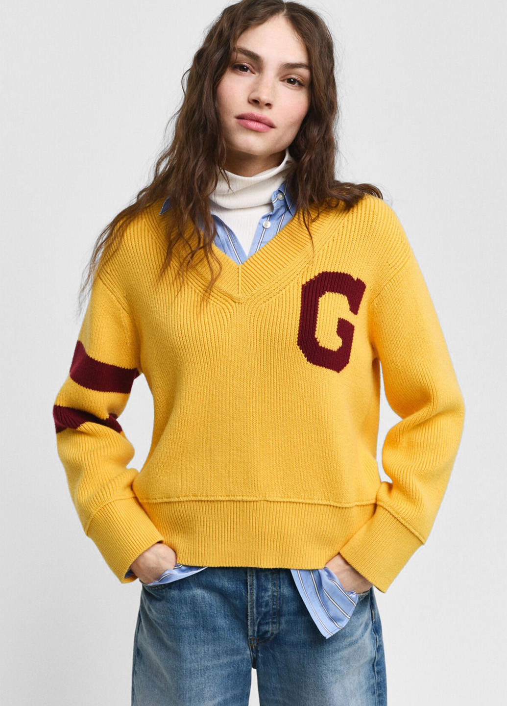 Жовтий зимовий пуловер пуловер Gant