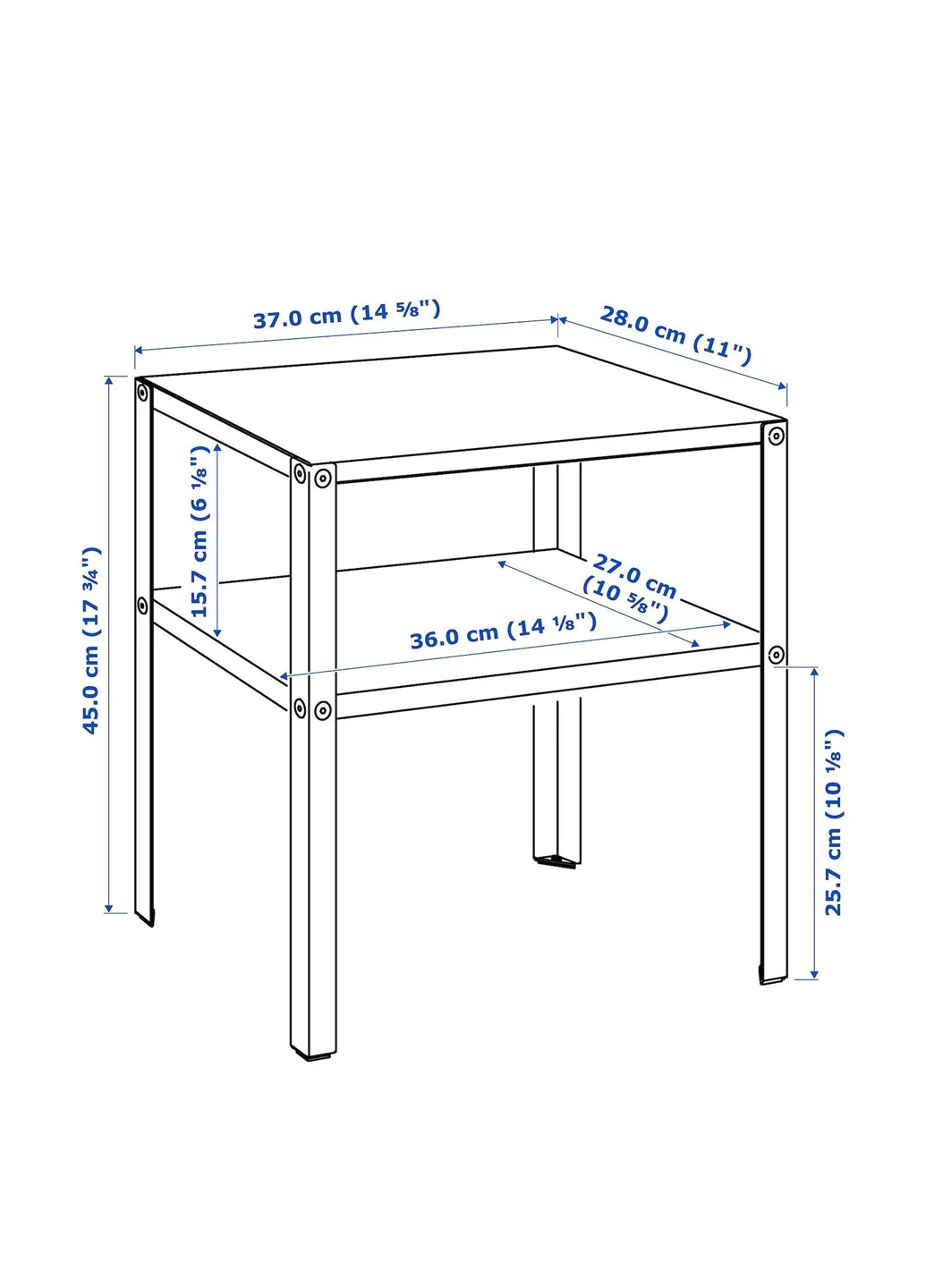 Столик, 45х37х28 см IKEA (266989006)
