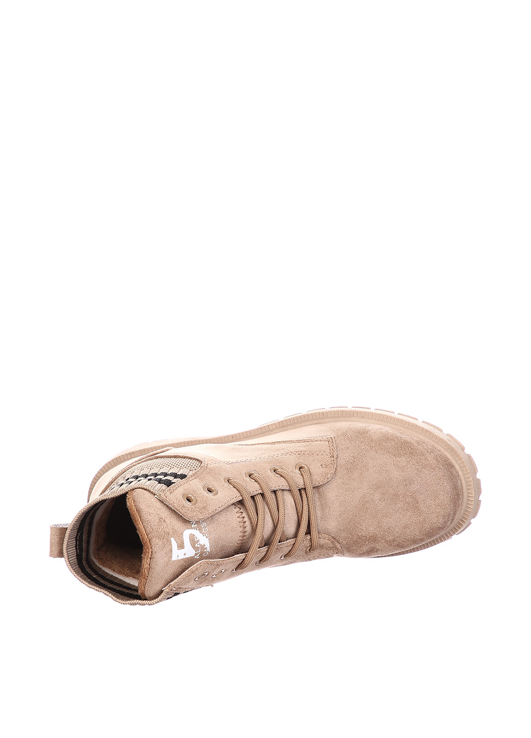 Осенние ботинки тимберленды Happy без декора из искусственной замши