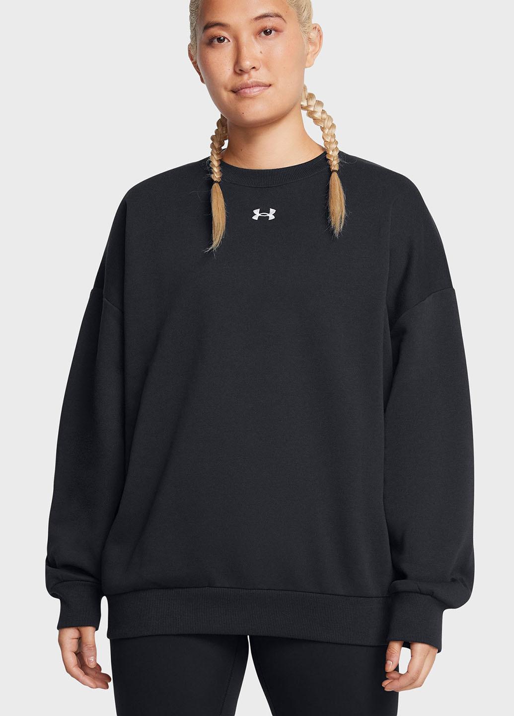 Черный свитшот Under Armour логотип без декора (361230560)